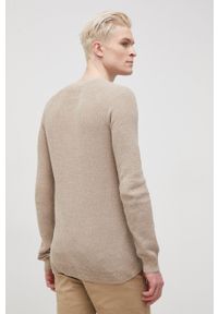 Only & Sons Sweter bawełniany męski kolor beżowy. Okazja: na co dzień. Kolor: beżowy. Materiał: bawełna. Długość rękawa: raglanowy rękaw. Styl: casual #5