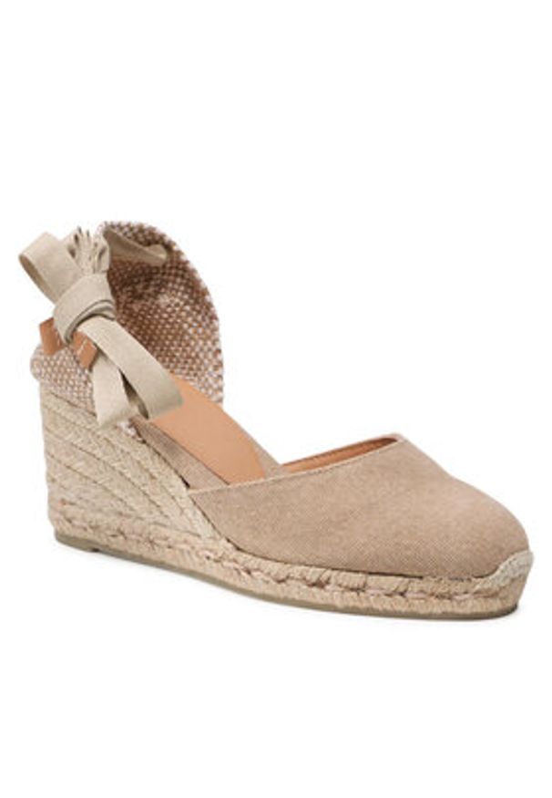 Castañer Espadryle Carina/6/002 021644-2017 Beżowy. Kolor: beżowy. Materiał: materiał