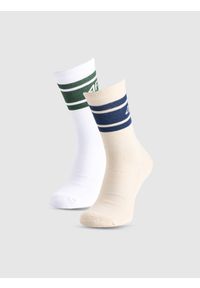 4f - 4F Skarpety casual za kostkę (2-pack) damskie - multikolor 39-42. Kolor: wielokolorowy. Materiał: włókno, materiał, bawełna