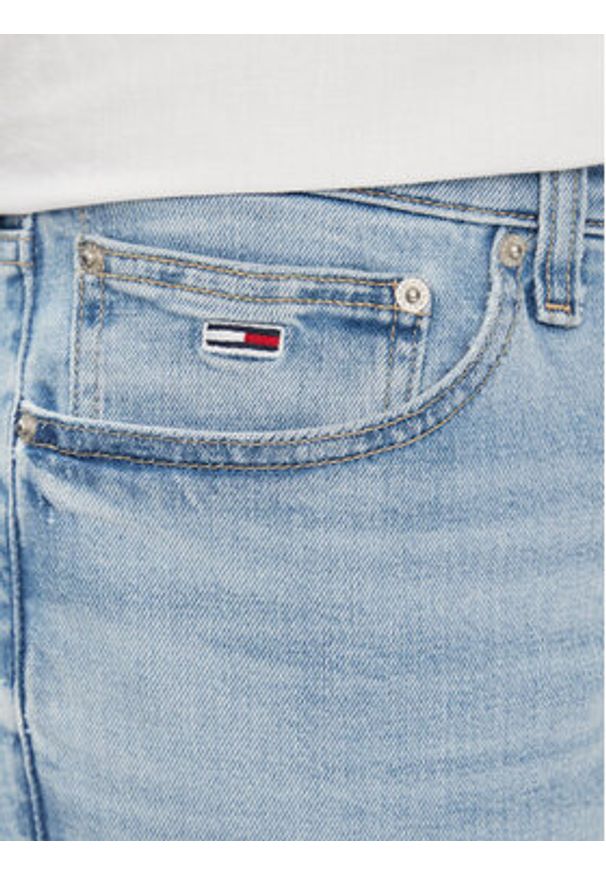 Tommy Jeans Szorty jeansowe Scanton DM0DM18798 Niebieski Slim Fit. Kolor: niebieski. Materiał: bawełna