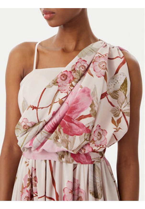 Rinascimento Sukienka wieczorowa CFC0019854002 Beżowy Regular Fit. Kolor: beżowy. Materiał: syntetyk. Styl: wizytowy