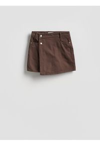 Reserved - Jeansowe spódnico-szorty - dark grey jeans. Materiał: jeans #1