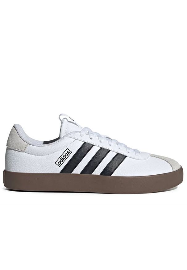 Adidas - Buty adidas VL Court 3.0 ID6285 - białe. Kolor: biały. Materiał: guma, skóra, syntetyk. Szerokość cholewki: normalna. Wzór: aplikacja