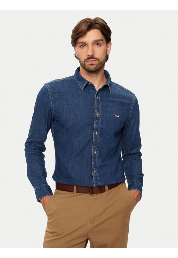 Levi's® Koszula jeansowa Battery Housemark 86625-0052 Niebieski Slim Fit. Kolor: niebieski. Materiał: bawełna