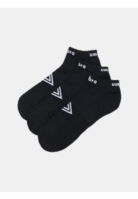Sinsay - Skarpetki z nadrukiem Umbro 3 pack - czarny. Kolor: czarny. Wzór: nadruk