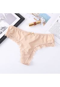 Intica - figi z wycięciem koronkowe eleganckie Friedlinde. Kolor: beżowy. Materiał: koronka