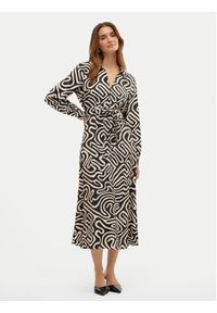 Vero Moda Sukienka koszulowa Vigdis 10323267 Czarny Regular Fit. Kolor: czarny. Materiał: wiskoza. Typ sukienki: koszulowe #5