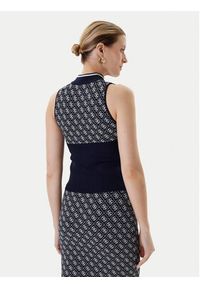 Guess Bluzka W3YR26 Z37K0 Granatowy Regular Fit. Kolor: niebieski. Materiał: wiskoza #3