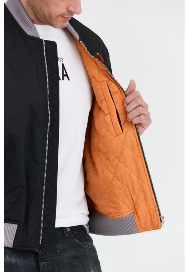 Kenzo - KENZO Czarna kurtka bomberka męska z vintage logo. Kolor: czarny. Styl: vintage