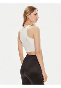 Elisabetta Franchi Top TK-06B-42E2-V220 Écru Slim Fit. Materiał: wiskoza