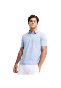 SIROKO - Męska tenisowa koszulka polo pique sport.tennis Siroko Slice Light Blue. Typ kołnierza: polo. Kolor: niebieski. Długość rękawa: krótki rękaw. Długość: krótkie. Sport: tenis #1
