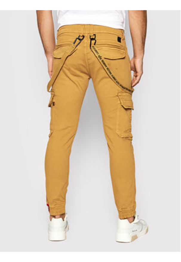 Alpha Industries Spodnie materiałowe Utility 128202 Brązowy Slim Fit. Kolor: brązowy. Materiał: bawełna, materiał