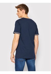Jack&Jones PREMIUM T-Shirt Lyon 12205365 Granatowy Regular Fit. Kolor: niebieski. Materiał: bawełna
