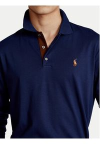 Polo Ralph Lauren Polo 710671785001 Granatowy Slim Fit. Typ kołnierza: polo. Kolor: niebieski. Materiał: bawełna #5