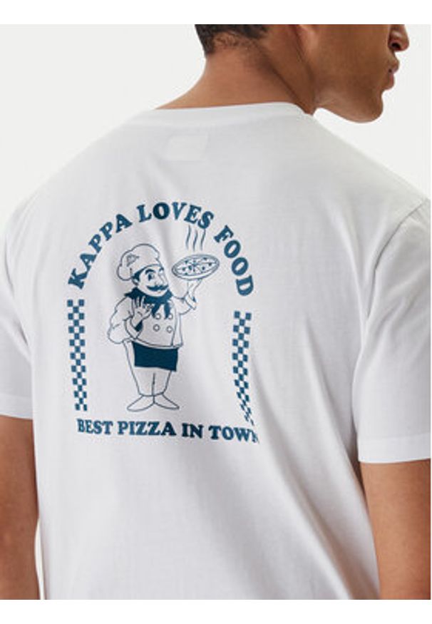 Kappa T-Shirt Ichico 37276JW Biały Regular Fit. Kolor: biały. Materiał: bawełna