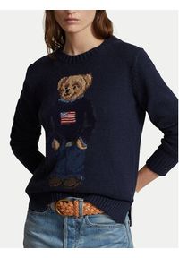 Polo Ralph Lauren Sweter 211927070001 Granatowy Relaxed Fit. Typ kołnierza: polo. Kolor: niebieski. Materiał: bawełna #2