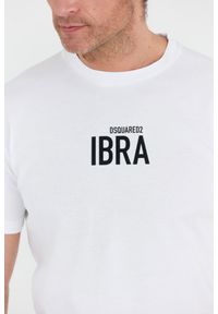 DSQUARED2 Biały t-shirt męski ibra, Rozmiar XL. Kolor: biały