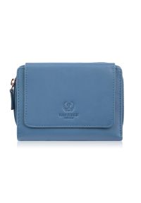 PAOLO PERUZZI - Portfel damski skórzany niebieski duży w orientacji poziomej z RFID Paolo Peruzzi SL-07-CB. Kolor: niebieski. Materiał: skóra #1