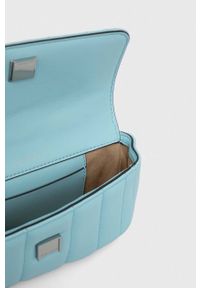 Tory Burch torebka skórzana kolor niebieski. Kolor: niebieski. Materiał: skórzane. Rodzaj torebki: na ramię #3