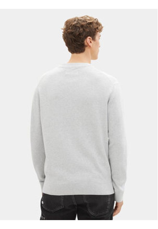 Tom Tailor Denim Sweter 1038285 Szary Regular Fit. Kolor: szary. Materiał: bawełna