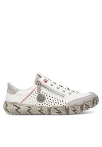 Rieker Sneakersy L0355-80 Biały. Kolor: biały. Materiał: skóra #1