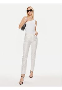 Guess Spodnie materiałowe Girly W4RA16 WFXDA Biały Slim Fit. Kolor: biały. Materiał: bawełna #3