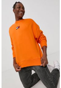 Tommy Jeans - Bluza bawełniana. Okazja: na co dzień. Kolor: pomarańczowy. Materiał: bawełna. Styl: casual #4