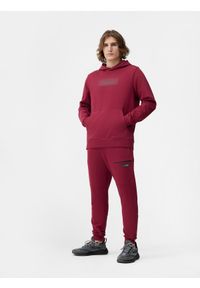 4f - Spodnie dresowe joggery męskie. Kolor: czerwony. Materiał: dresówka #1