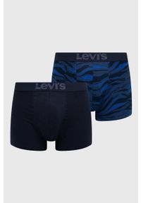 Levi's® - Levi's bokserki (2-pack) męskie kolor granatowy. Kolor: niebieski. Materiał: bawełna