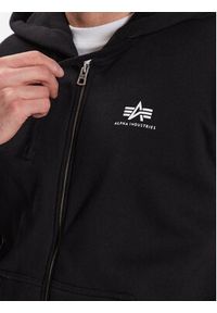 Alpha Industries Bluza Basic Zip 118342 Czarny Regular Fit. Kolor: czarny. Materiał: bawełna #3