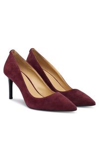 MICHAEL Michael Kors Szpilki Alina 40F5HNMP1S Bordowy. Kolor: czerwony. Materiał: zamsz, skóra. Obcas: na szpilce