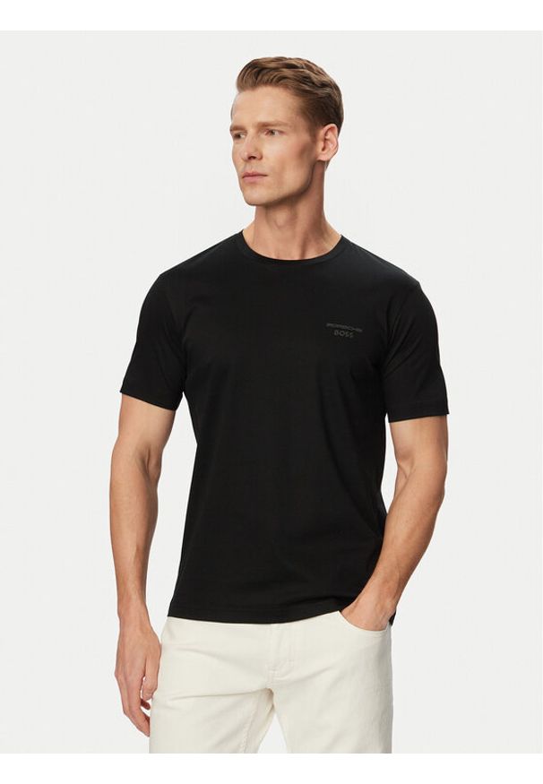 BOSS T-Shirt TS_PS Spirit 70 50562696 Czarny Regular Fit. Kolor: czarny. Materiał: bawełna
