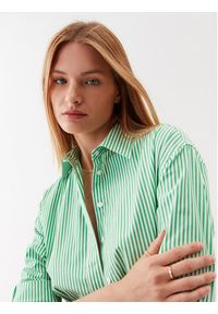 Simple Sukienka koszulowa SUD011 Zielony Regular Fit. Kolor: zielony. Materiał: bawełna. Typ sukienki: koszulowe #3