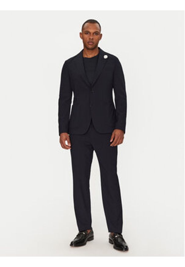BOSS Marynarka C-Hanry-252 50540784 Granatowy Slim Fit. Kolor: niebieski. Materiał: syntetyk
