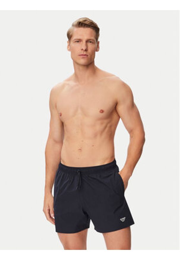 Emporio Armani Szorty kąpielowe EM000583 AF20424 UB102 Granatowy Regular Fit. Kolor: niebieski. Materiał: syntetyk