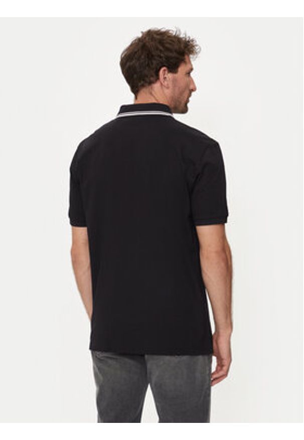 GANT - Gant Polo Contrast 2013039 Czarny Regular Fit. Typ kołnierza: polo. Kolor: czarny. Materiał: bawełna