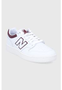 New Balance Buty skórzane BB480LDB kolor biały. Nosek buta: okrągły. Zapięcie: sznurówki. Kolor: biały. Materiał: skóra. Sport: bieganie #5