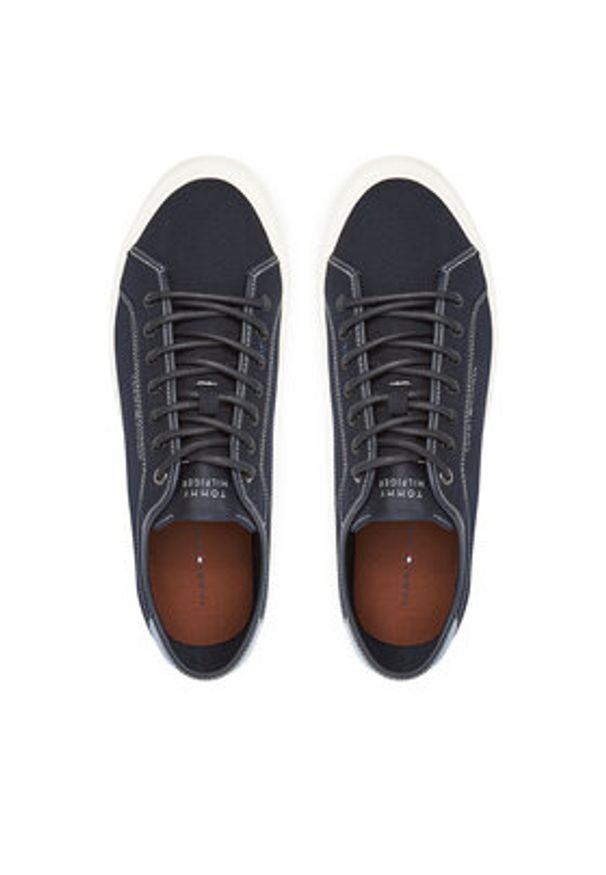 TOMMY HILFIGER - Tommy Hilfiger Tenisówki Hi Vulc Street Canvas FM0FM05515 Granatowy. Kolor: niebieski. Materiał: materiał. Styl: street