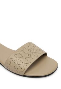 Calvin Klein Klapki Org Flat Sndl One Bar Lth Aop HW0HW02857 Beżowy. Kolor: beżowy. Materiał: skóra #4
