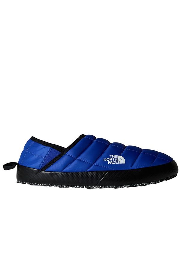 Buty męskie The North Face Thermoball Traction V 0A3UZNG781 - granatowe. Zapięcie: bez zapięcia. Kolor: niebieski. Materiał: tkanina, guma, polar, syntetyk, dresówka. Szerokość cholewki: normalna. Sezon: zima. Obcas: na obcasie. Wysokość obcasa: średni