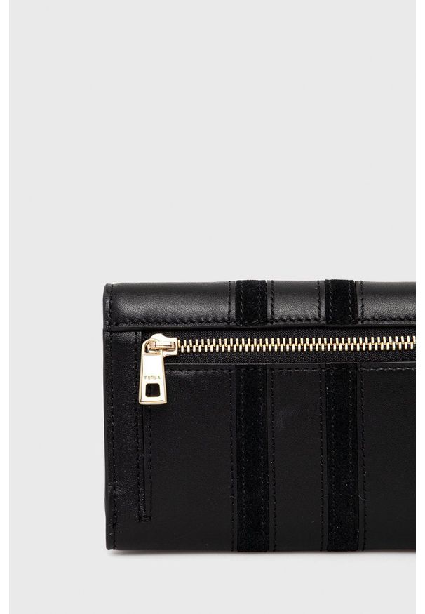 Furla Portfel skórzany Sirena damski kolor czarny. Kolor: czarny. Materiał: skóra. Wzór: gładki