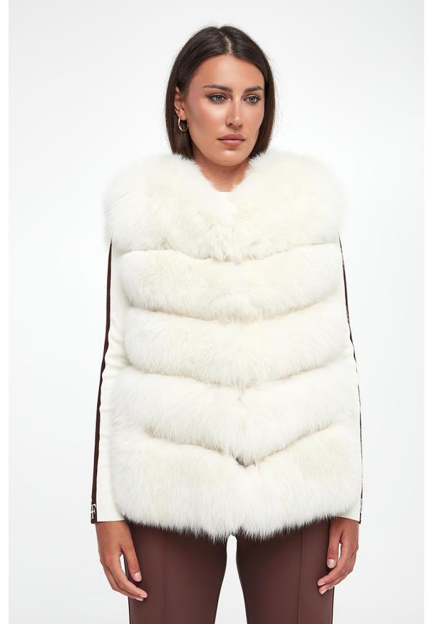 Suprema - Kamizelka damska futrzana z lisa SUPREMA. Materiał: futro