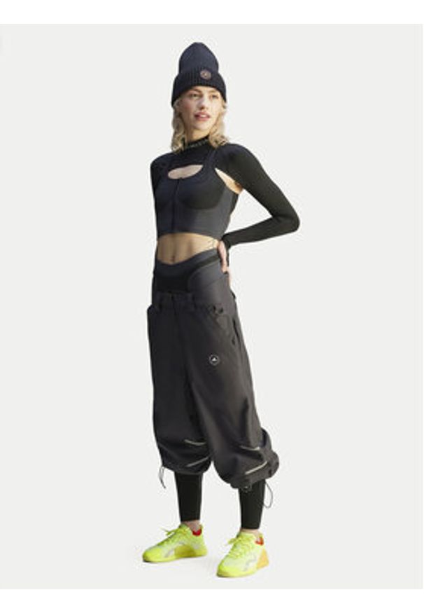 Adidas by Stella McCartney - adidas by Stella McCartney Spodnie dresowe Woven JI5248 Czarny Loose Fit. Kolor: czarny. Materiał: syntetyk