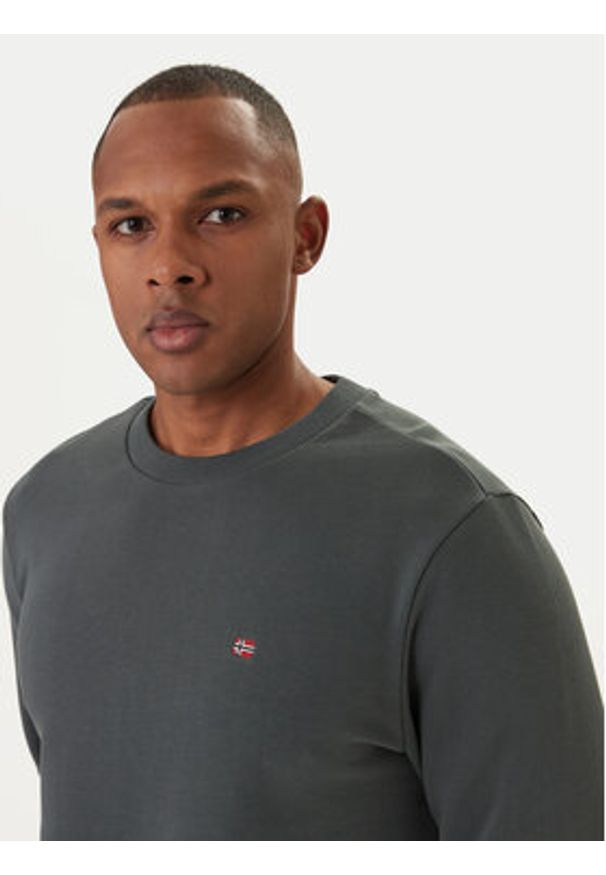 Napapijri Bluza Balis NP0A4H89 Zielony Regular Fit. Kolor: zielony. Materiał: bawełna