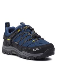 Trekkingi CMP Kids Rigel Low Trekking Shoes Wp 3Q13244 Blue Ink/Yellow 10MF. Kolor: niebieski. Materiał: zamsz, skóra