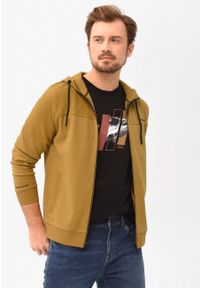 Volcano - Bluza z kapturem B-KAMP. Typ kołnierza: kaptur. Kolor: żółty. Materiał: dresówka, bawełna, materiał. Wzór: gładki. Styl: klasyczny