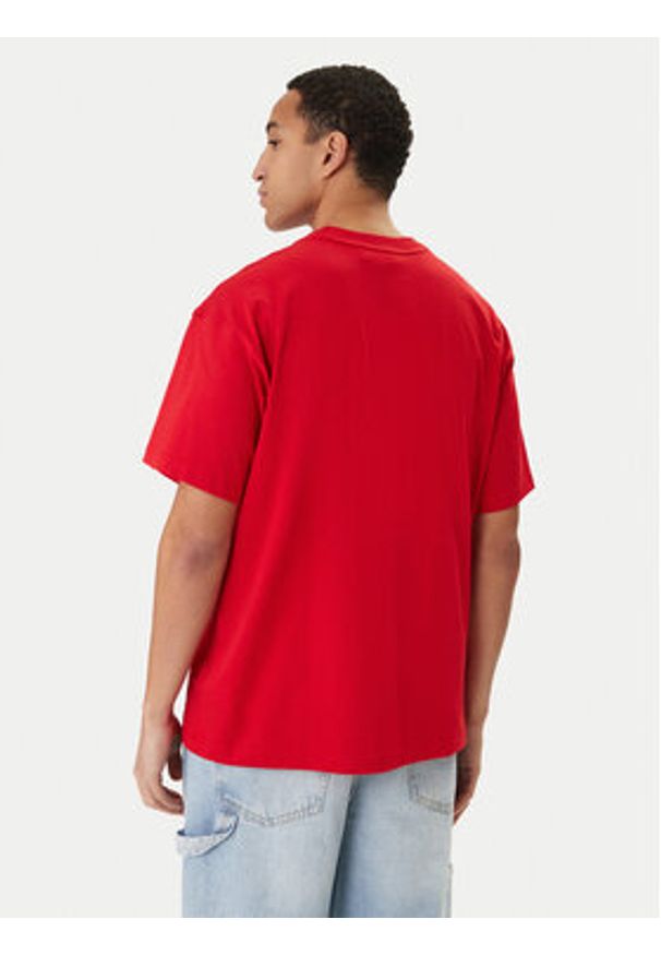 Adidas - adidas T-Shirt Trefoil Essentials KC8984 Czerwony Oversize. Kolor: czerwony. Materiał: bawełna