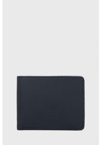 Rains portfel 16600 Folded Wallet kolor granatowy. Kolor: niebieski. Materiał: materiał. Wzór: gładki