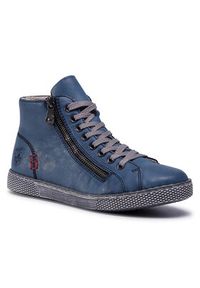 Rieker Sneakersy Z1221-14 Niebieski. Kolor: niebieski. Materiał: skóra #5