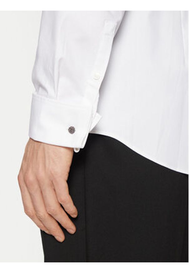 BOSS Koszula H-Hank 50543677 Biały Slim Fit. Kolor: biały. Materiał: bawełna